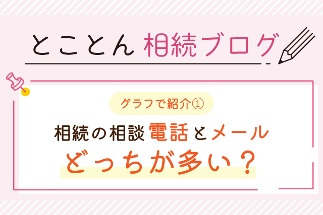 〈グラフで紹介①〉相続の相談「電話」と「メール」どっちが多い？