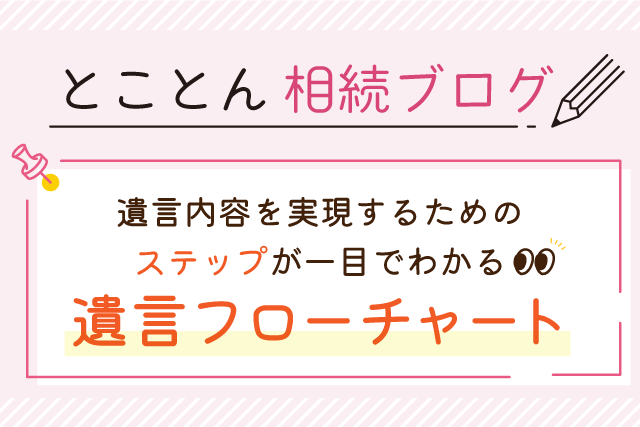 遺言内容を実現するためのステップが一目でわかる【遺言フローチャート】